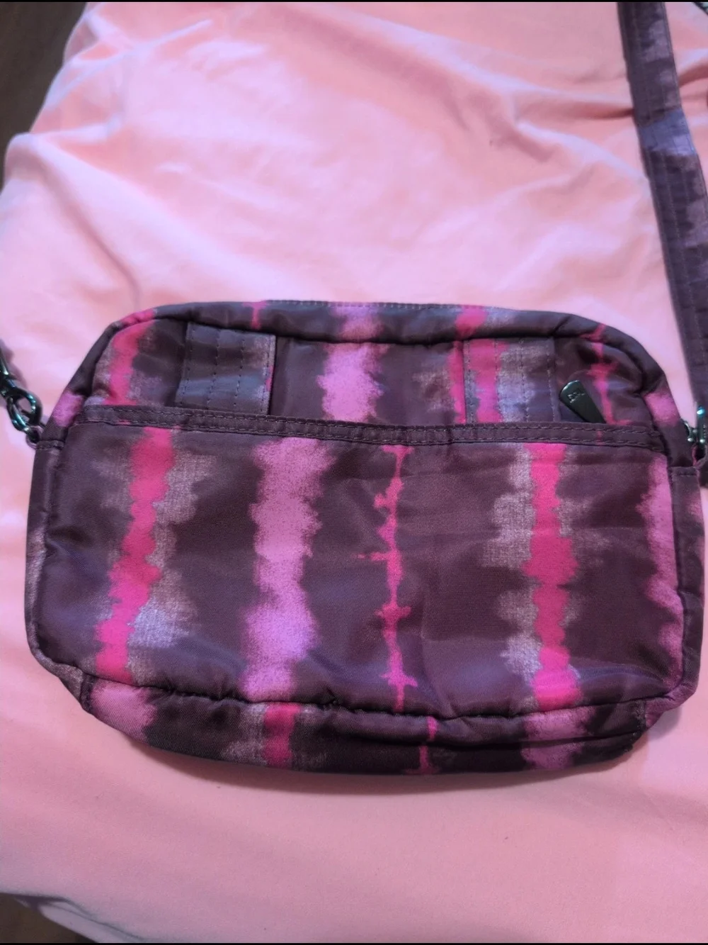 lug Pink and Magenta Tie-Dye Crossbody Bag